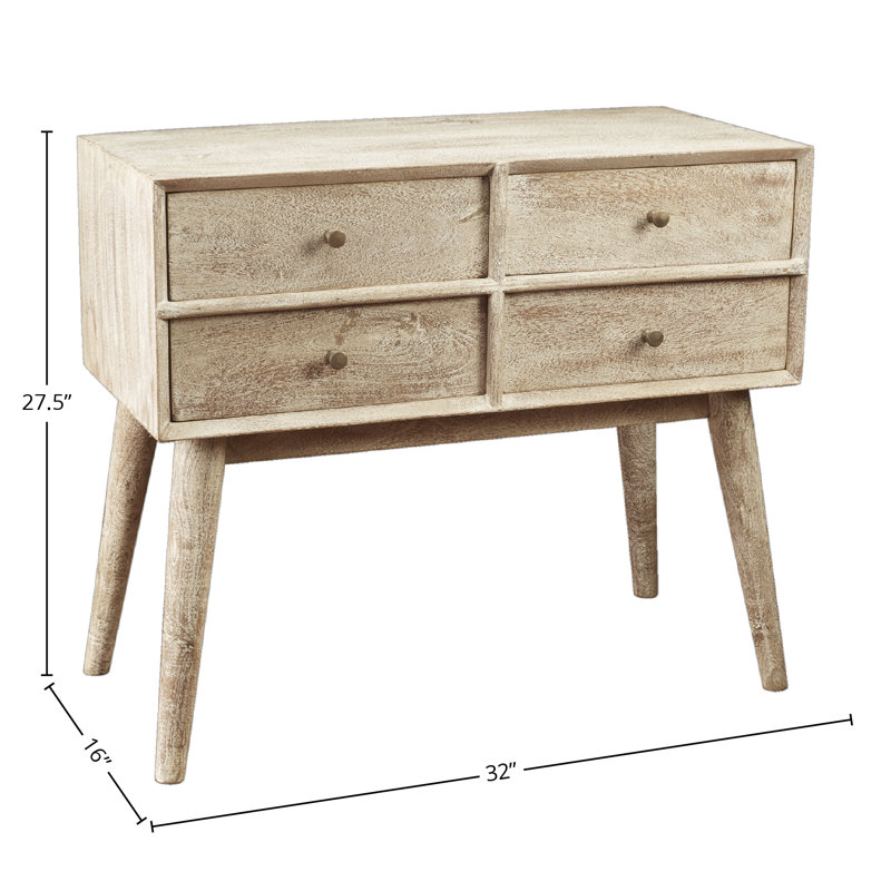 Blodgett 4-Drawer Accent Chest, Weathered Gray