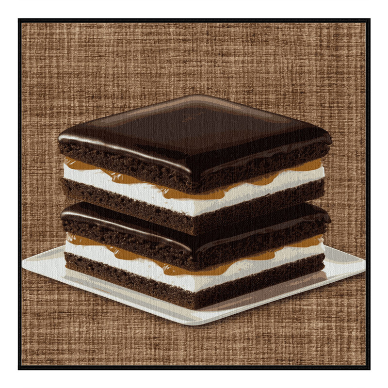  Tapis lavable Sachertorte Desserts, Carré 8 pi