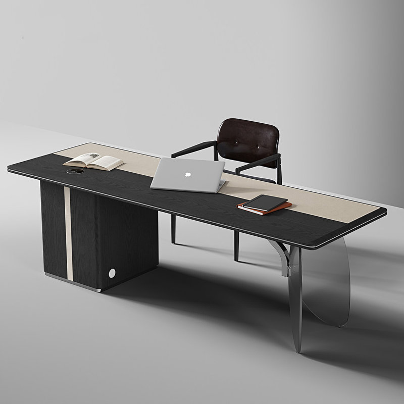 86.61"Luxury and high-end rectangular executive desk, 29.53" H x 86.61" W x 31.5" D