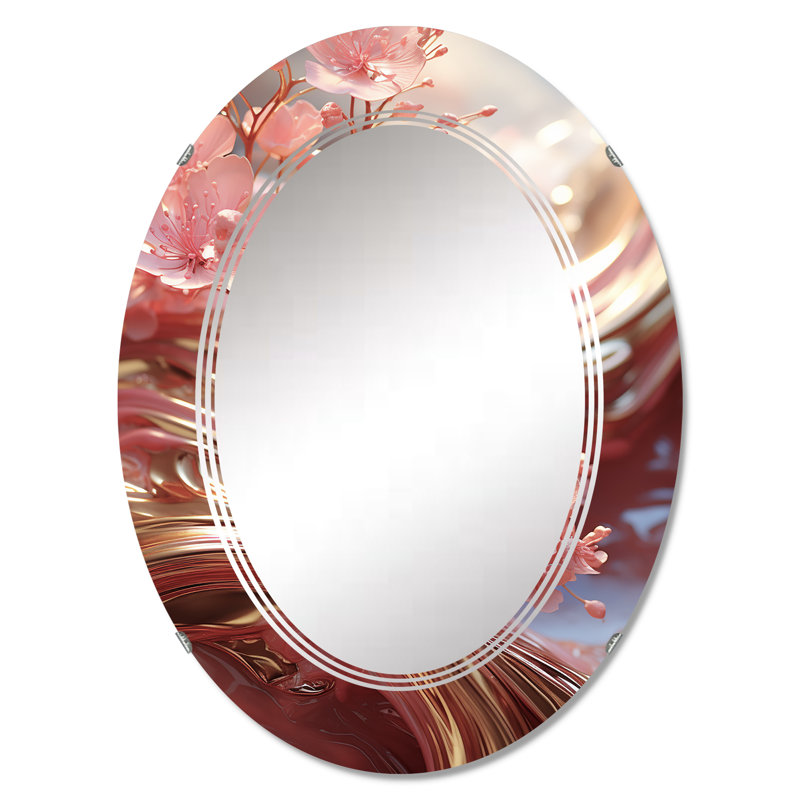 Bourdin - Miroir mural moderne ovale, 30 po x 20 po
