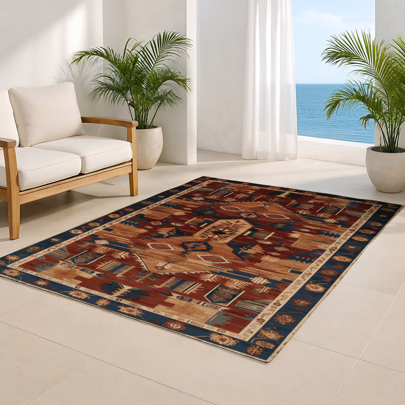 Tapis turc intérieur et extérieur brun, Rectangulaire 2 pi x 3 pi
