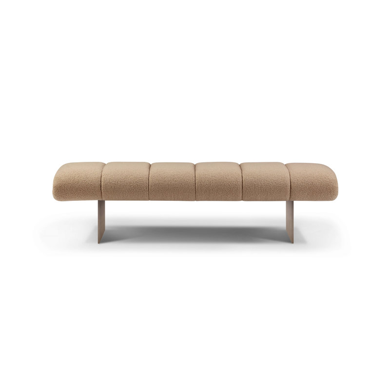 Banc rembourré en mélange de coton Elena
