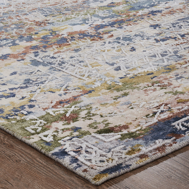 Hand Knotted Area Rug, Rectangle 10' x 14'