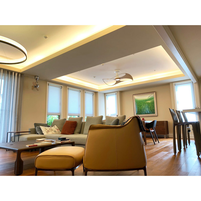 Watley 48'' Ceiling Fan with LED Lights, Light Bamboo