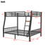 Metal Bunk Bed With Ladder And Slats Support Teens