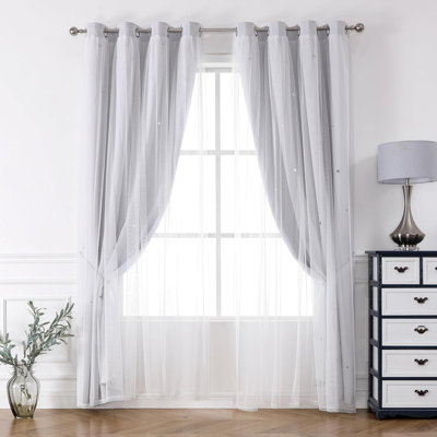 Ensemble de rideaux pour chambre à coucher 2 panneaux