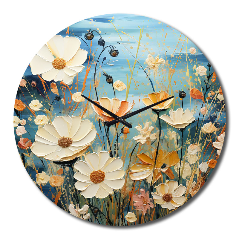 Chantele - Horloge murale florale, Très grand