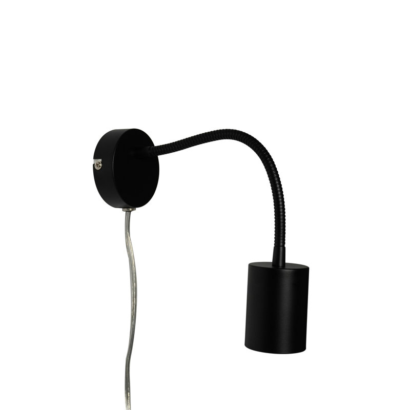 Steel Flush Mounted Sconce, Black