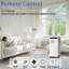 Climatiseur portatif Erives 8000 BTU, unité de climatisation silencieuse 3 en 1 avec modes refroidissement, déshumidification et ventilation, télécommande, minuterie 24 h, trousse de fenêtre