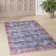 Tapis bleu brique lavable à la machine