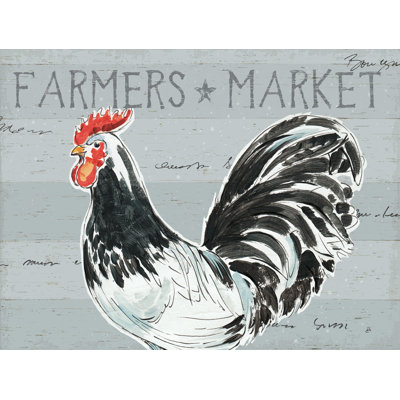 «Roosters Call I - No Dots» par Daphne Brissonnet, reproduction sur toile