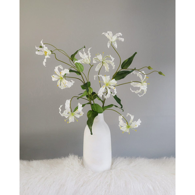 White Gloriosa Lily 41"