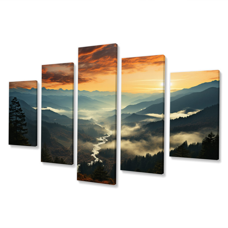 Haithem - Art mural sur toile, 5 panneaux