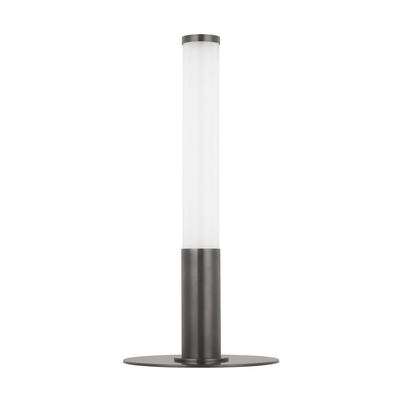 Kelly Wearstler Miguel 1-Light Rechargeable Table Lamp With Diffuser And Reflecting Plate, Brown