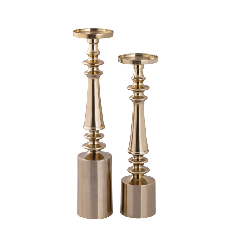 Aluminium Candelabra, 52cm H x 11cm W x 11cm D