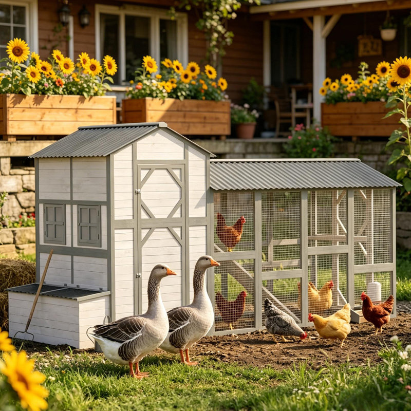 Poulailler d'extérieur, poulailler en bois, poulailler, animalerie