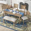 Table et chaises de salle à manger avec banc-659864840-659864841-659864846