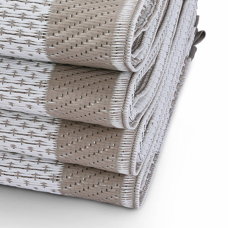 Bordered Design Outdoor Mats Plastic Straw Rug Outdoor Leisure Waterproof Carpet Garden Terrace Balcony Picnic Mat