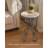Seashell Mosaic Patio Table And Plant Stand, Outdoor Side Table For Patio With 14" Ceramic Tile Top