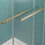 Porte de douche coulissante double sans cadre de 44 à 48 po x H 80 po avec verre trempé transparent de 5/16 po (8 mm)-115638274