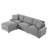 Versatile Sectionals With Storage, Durable Polyester, Modern Grey Design For Compact Spaces