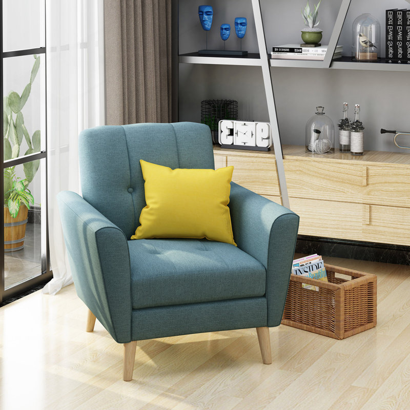 Fauteuil club Mid Century, Bleu
