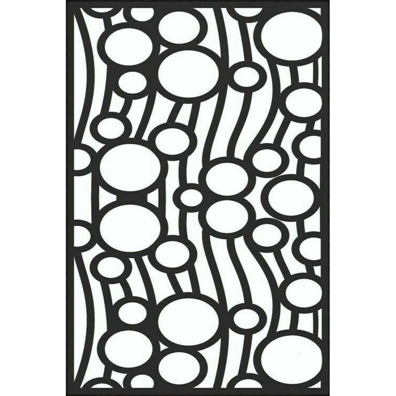 Round Themed Painted Patterned Decorative Washable Rug, Rectangle 4'7" x 6'7" Rug Pad Included