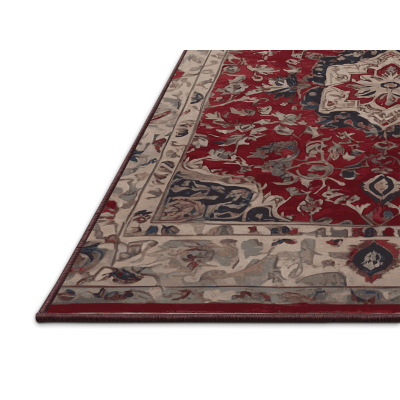 Silky Soft Plush Red Area Rug, Rectangle 2' x 3'