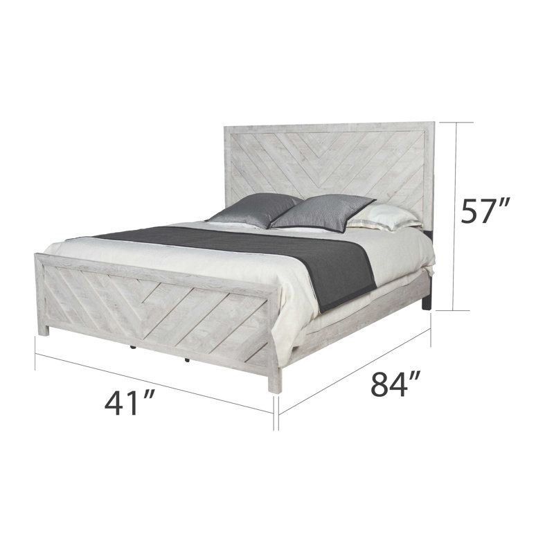 Lit simple gris avec tête de lit élégante, mobilier de chambre en bois moderne gris, style booster