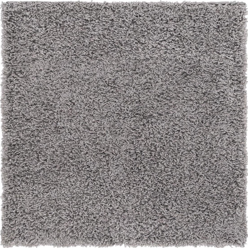 Tapis Santosha à poils longs, Carré 3 pi 1 po, Gris nuageux