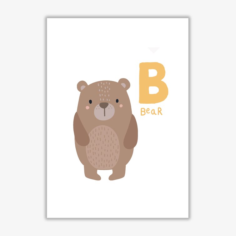 Alphabet Animals, B Is For Bear - Art Prints