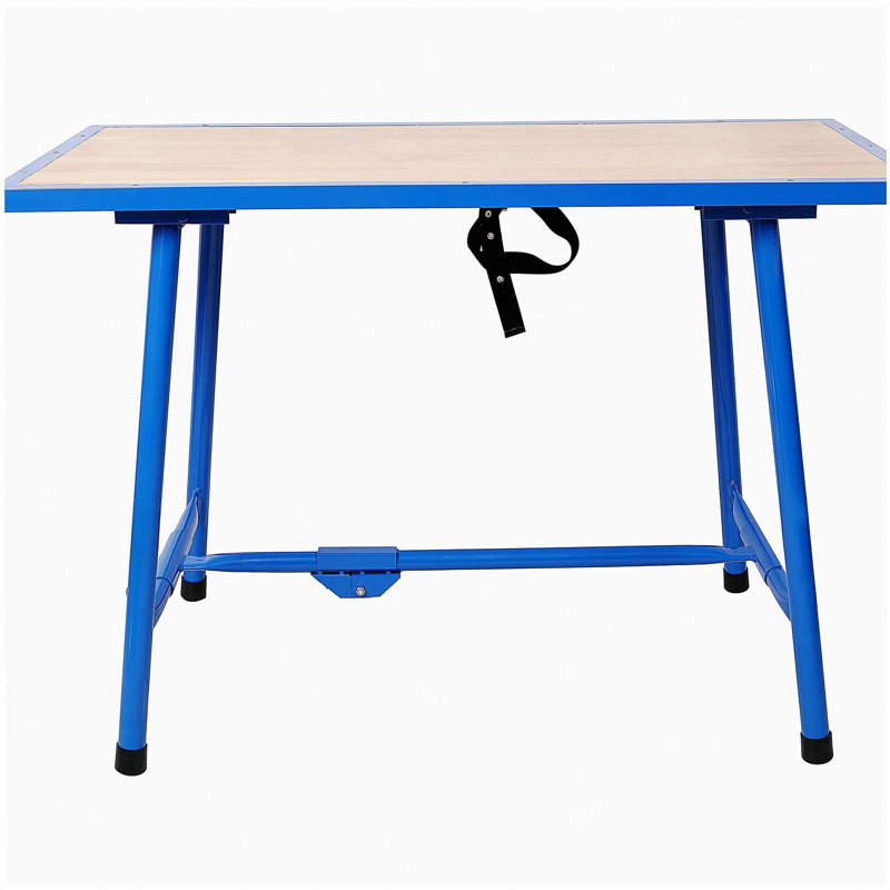 Banc de travail pliable, banc pour outils d'atelier, table d'assemblage de table de montage, capacité de charge de 660 lb, pour atelier, garage, bleu