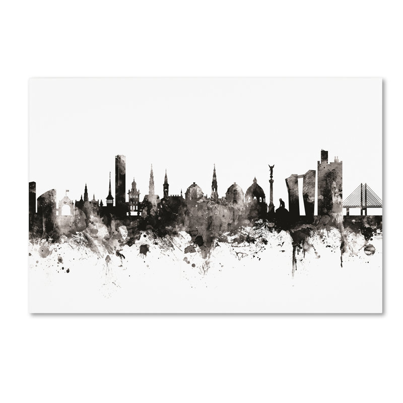 « copenhague danemark horizon i », reproduction d’impression sur toile tendue, H 12 po x l 19 po