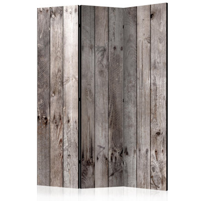 Hacer 135cm W x 172cm H 3 - Panel Solid Wood Folding Room Divider