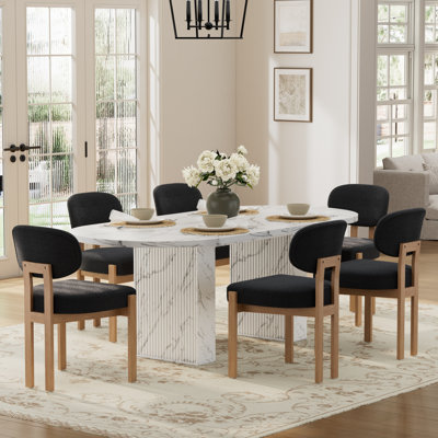 Oval Double Pedestal Kitchen Table Sets