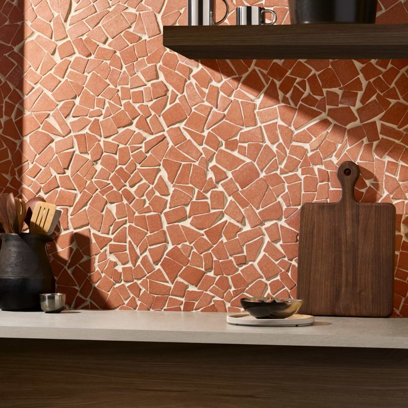 Terra Cortona Piazza 10x10 Matte Terracotta Mosaic Tile