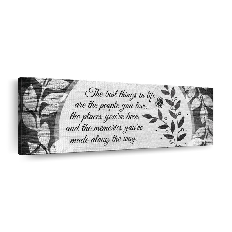 Best Best in Life Quote - Impression sur toile tendue, H 8 po x l 24 po x P 1 po