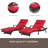 Outdoor Wicker Long Reclining Chair Set Of 2 , Wicker Reclining Lounge Chair Lawn Sunbathing Chairs Recliner Up To 150° Beach Poolside Garden-2047031833