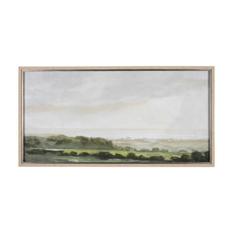«Morning Shadows a Hand», reproduction d'art encadrée texturée, Ombres du matin, H 31,5 po x l 61,5 po
