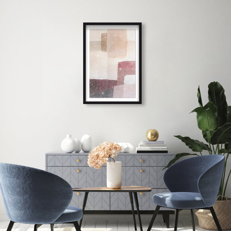 Ruby Dreams I Shadowbox Abstract Print by Oliver Gal, Black Frame, 10 x 15, 31.5"H x 21.5"W, Black Frame