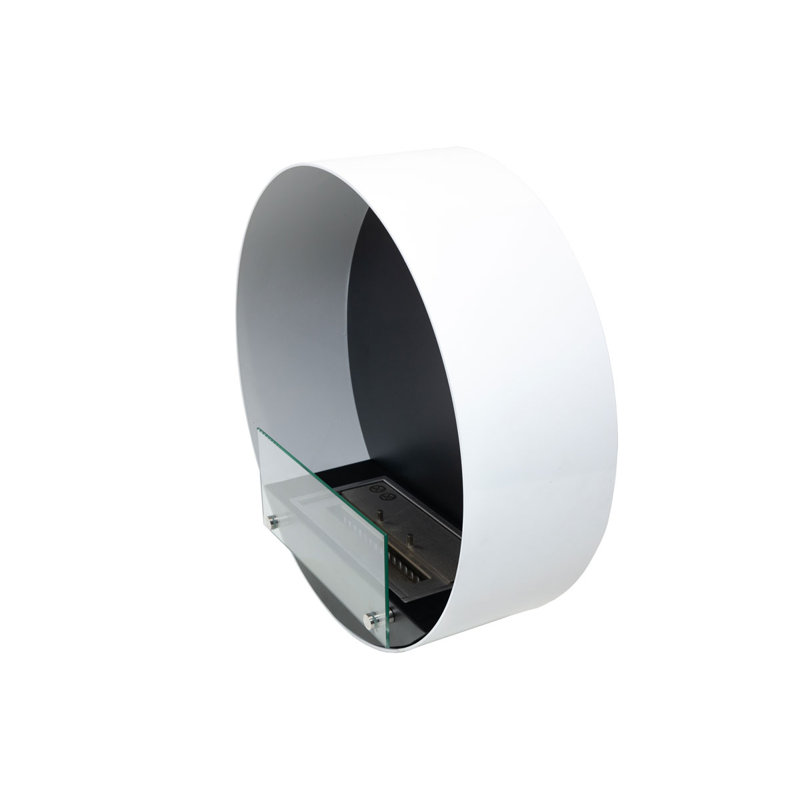 Noelia Belfry Heating Bio-Ethanol Fireplace with 7.5 BTU, 60cm H x 60cm W x 20cm D, White