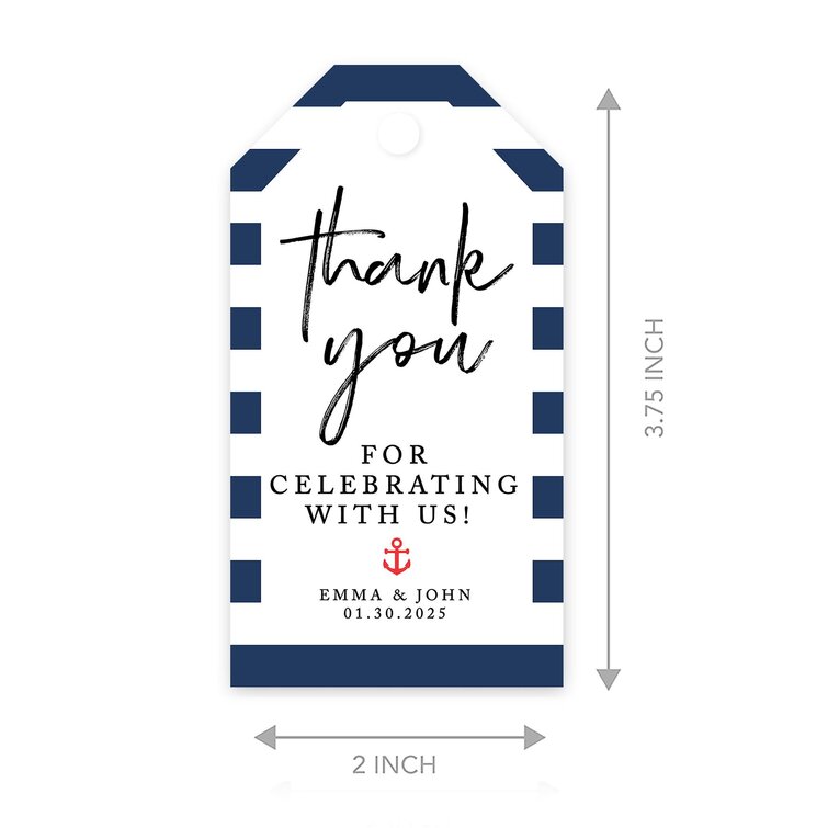 Thank you for Celebrating With us Wedding Favor Tags