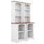 Ensemble de 2 étagères courbées courbées, armoire haute autoportante moderne avec tablettes ouvertes et dispositif anti-basculement-400483721