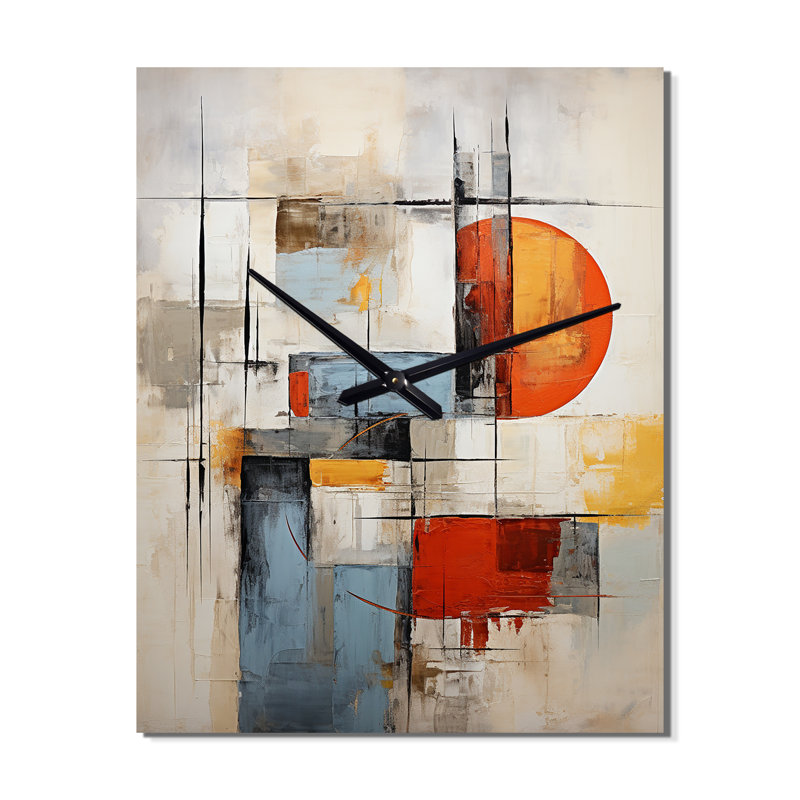 Cubism Assemblage - Cubism Wall Clock, Large