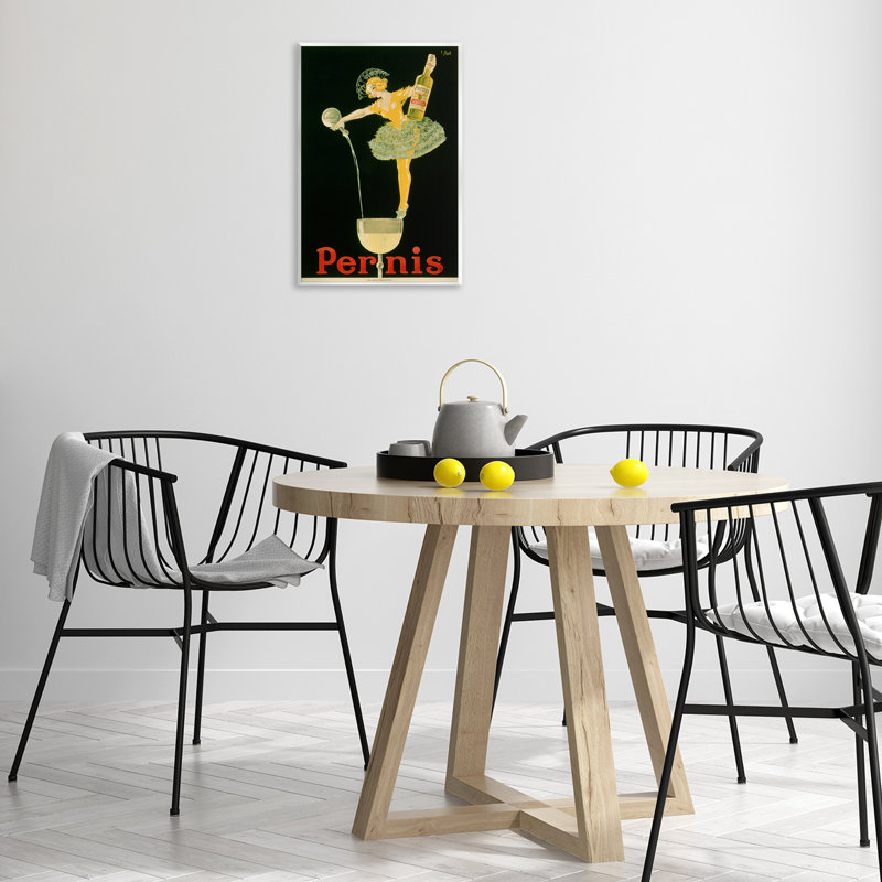 Plaque murale rétro "Pernis Wine Pour", design par Marcus Jules, H 19 po x l 13 po