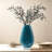Blue Bud Coloured Glaze Table Vases