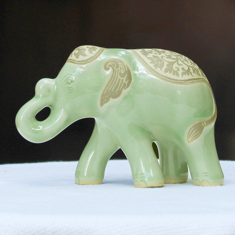Prestigious Elephant sculpture, Olive Green