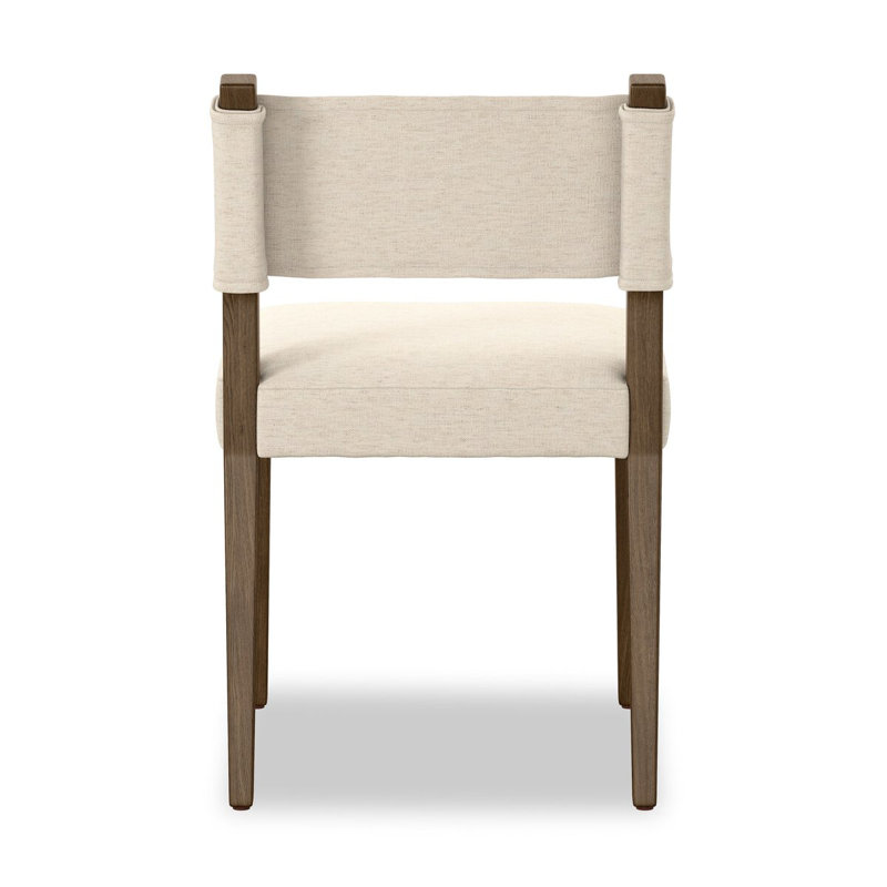 Side Chair in Charcoal, Polyester/Leather Crypton Nomad Snow, Brown