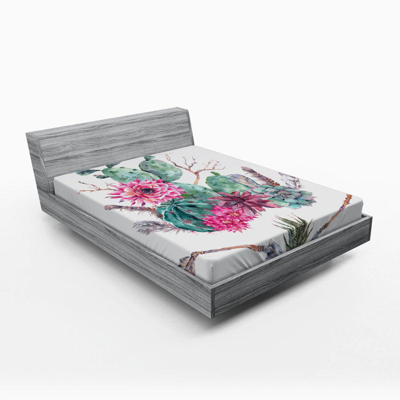 Cactus Microfiber Fitted Sheet, Full Fitted Sheet