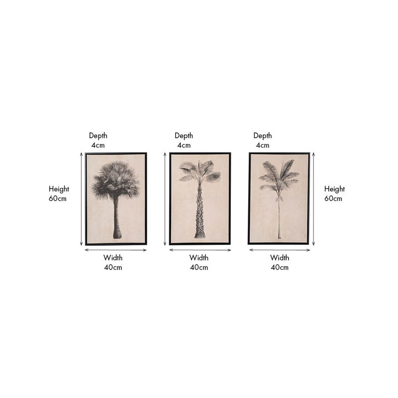 3 Piece Floater Frame Set on Canvas